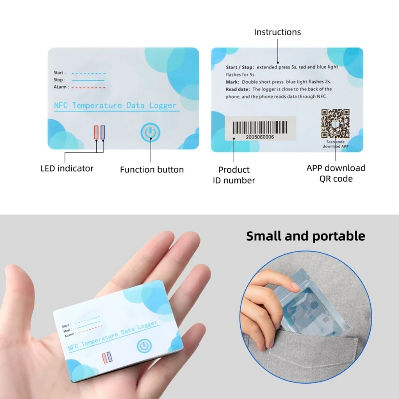

2021 New Temperature Data Logger NFC Temperature Data Logger USB Blue-tooth Temperature Data Logger Disposable Recorder