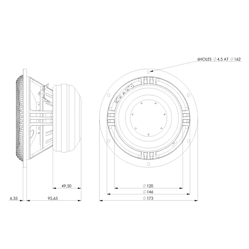 Hf-168 HiFi колонки 7 дюймов жесткий керамический купол фотоэлемент среднего