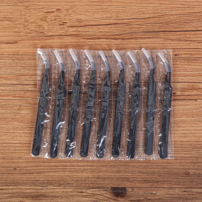 2 шт. пинцет для бровей из нержавеющей стали антистатические изогнутые прямые