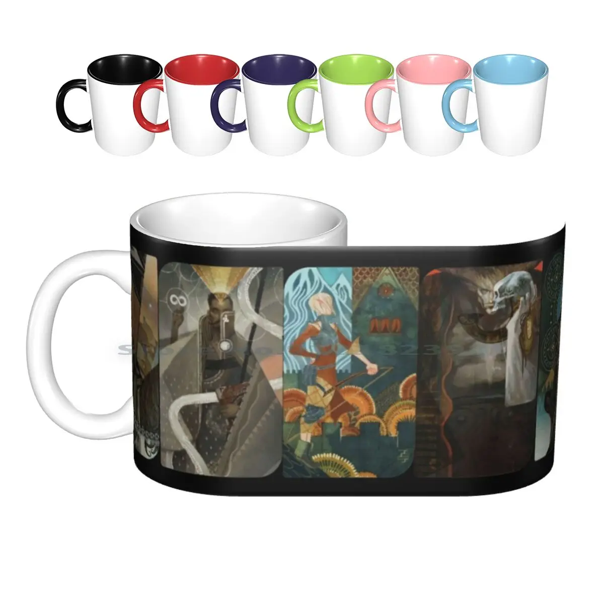 Cartas de Tarot del compañero de la Inquisición de la edad del dragón, tazas de cerámica, tazas de café, leche, té, taza de Dragón de la edad del Dragón