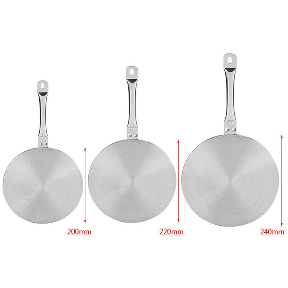 

20/22cm/24cm Induction Hob Heat Diffuser Converter Disc Simmer Ring Plate Stainless Steel For Iron Pan Cookware