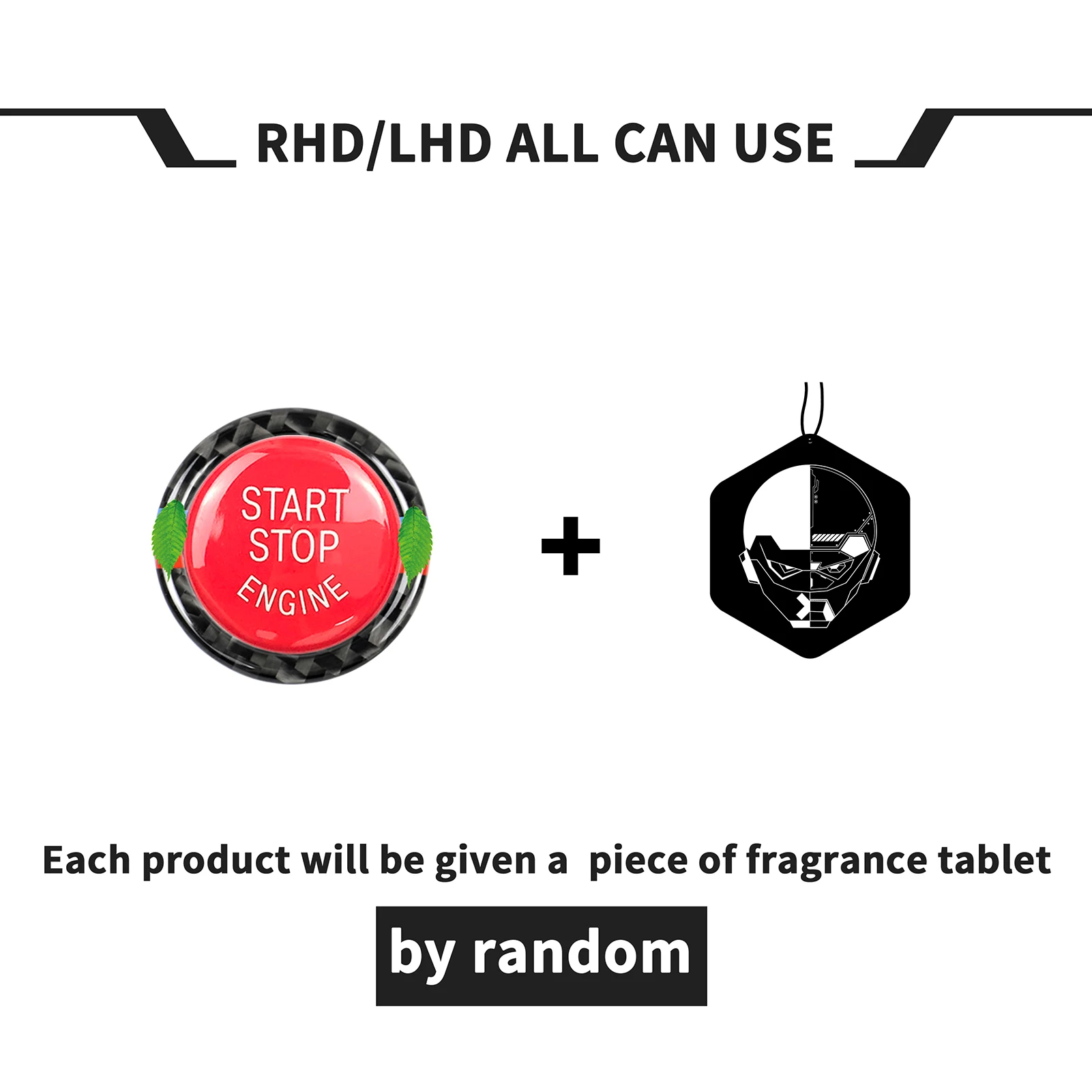 2Pcs Carbon Fiber Car Engine Start Stop Button Rings Trim for BMW E90/E92/E93 | Автомобили и мотоциклы