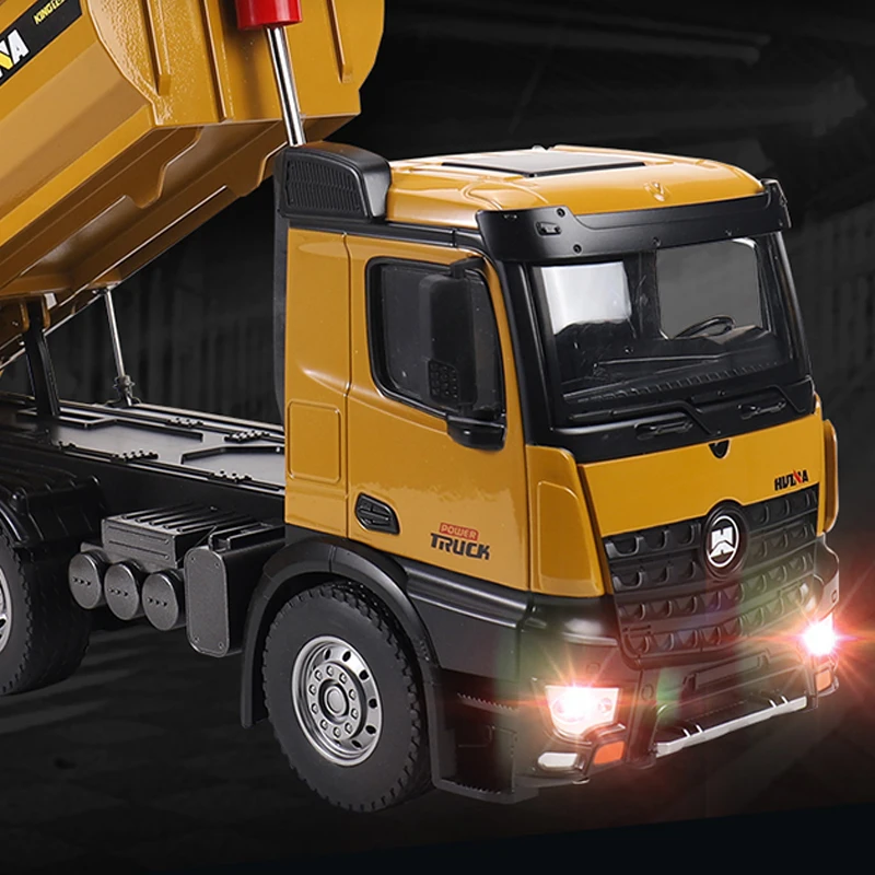 

US Stock HUINA 1/14 RTR 1582 RC Remote Control Dumper Tipper Truck Car 2.4G Battery Outdoor Toys For Boys Gift TH18061-SMT6