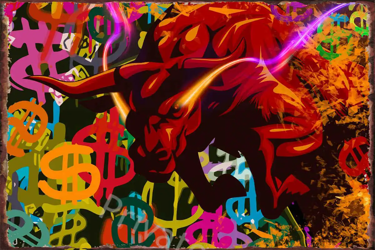 

Bull Trade Wall Decor Room Decoration Retro Vintage Metal Sign Tin Sign Tin Plates Poster For Art Pub Home Club Man Cave Cafe