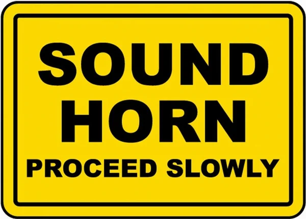 

Sound Horn Proceed Slowly Tin Sign art wall decoration,vintage aluminum retro metal sign