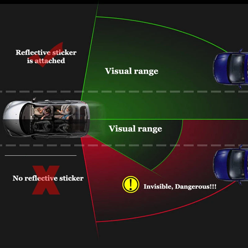 Однотонная Автомобильная Светоотражающая полоса предупреждающая наклейка
