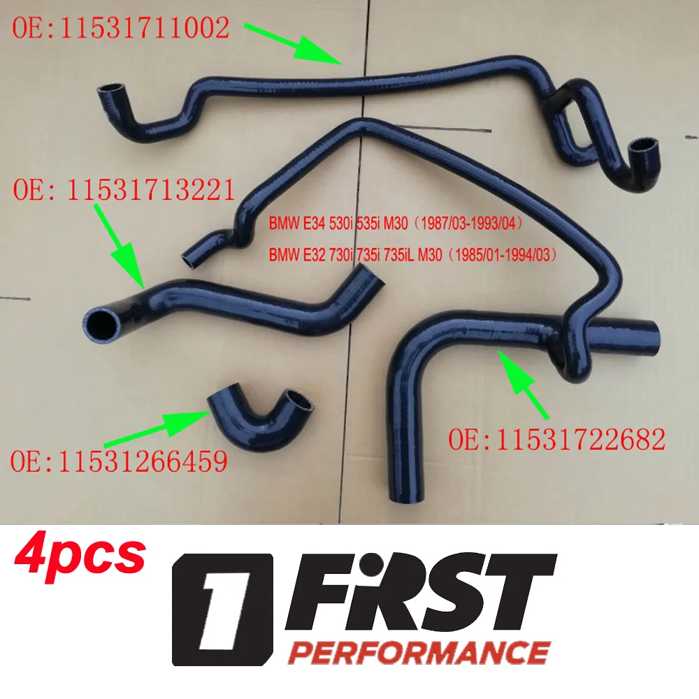

silicone radiator coolant hose heater hose for BMW E32 E34 M30 520i 535i 730i 735i 735iL 11531722682 11531713221 11531266459