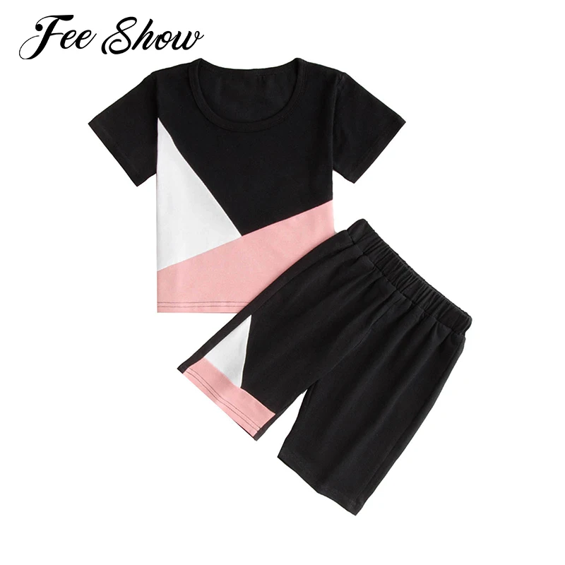 

Летняя детская футболка для мальчиков, одежда из хлопка детская одежда с круглым воротником с коротким рукавом Цвет блок футболка в мозаичн...