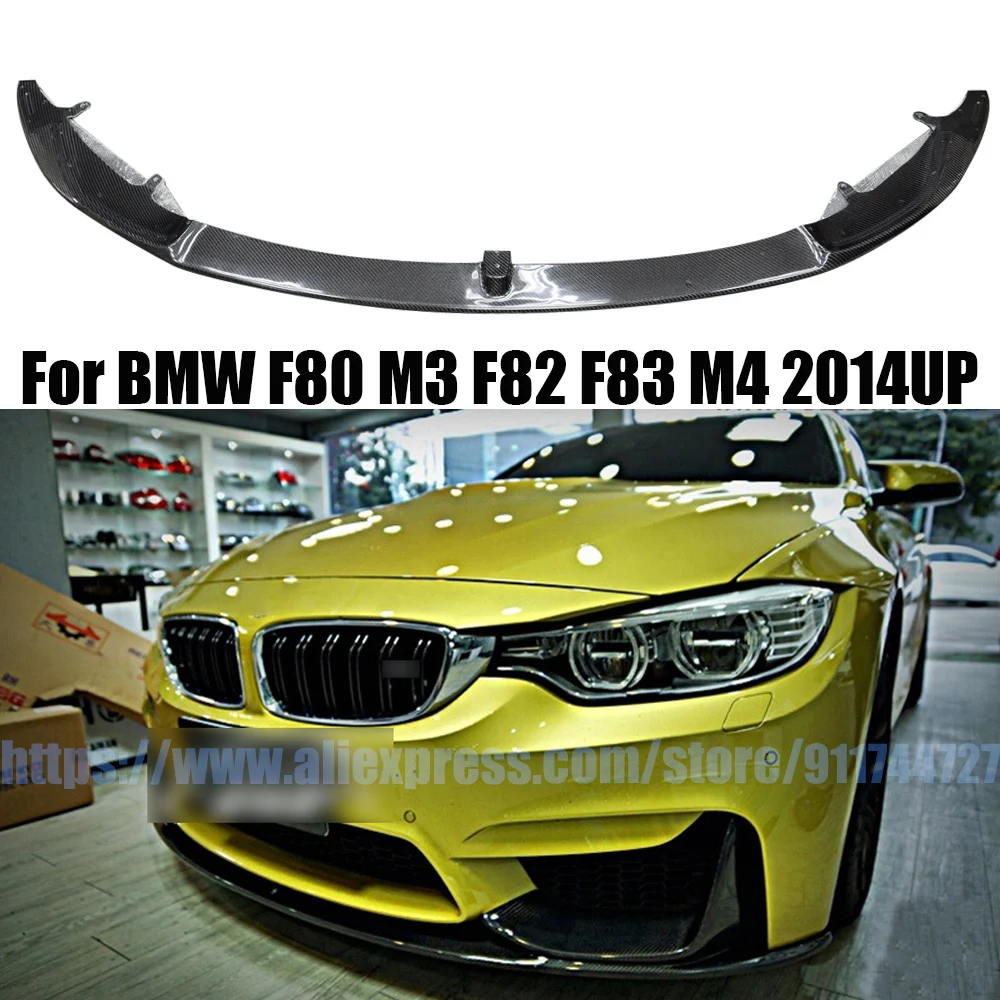 

For BMW F80 M3 F82 F83 M4 2014UP Carbon Fiber MP Style Front Bumper Lip Spoiler Car Styling