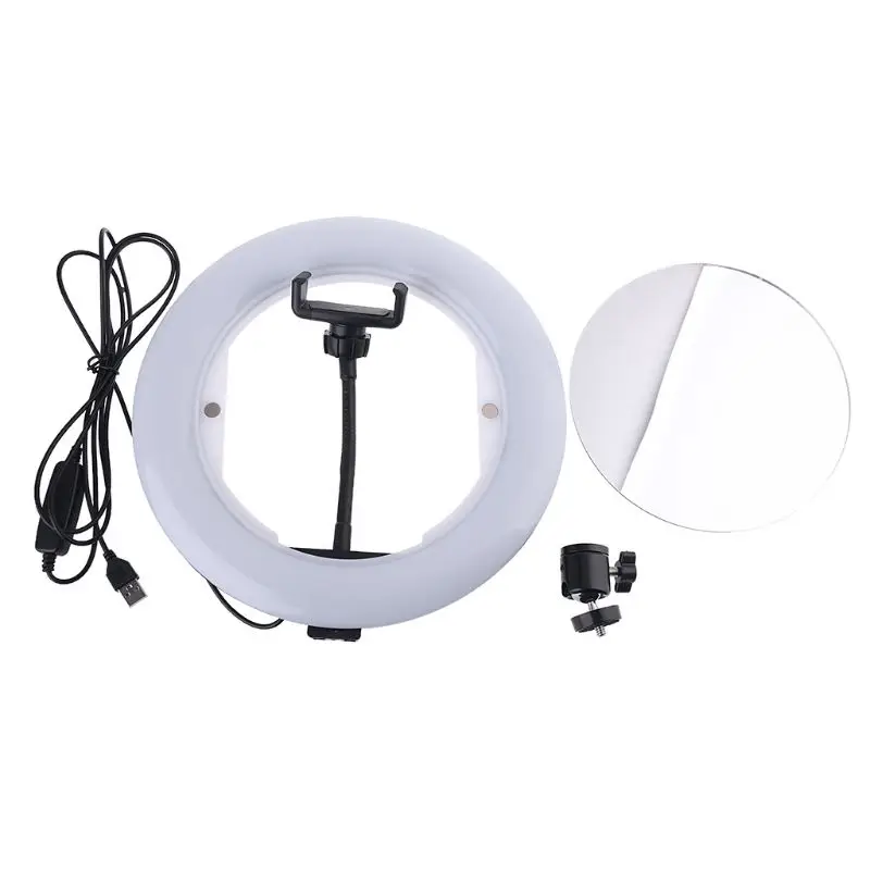 Светодиодный кольцевой светильник селфи палка заполняющий USB с регулируемой