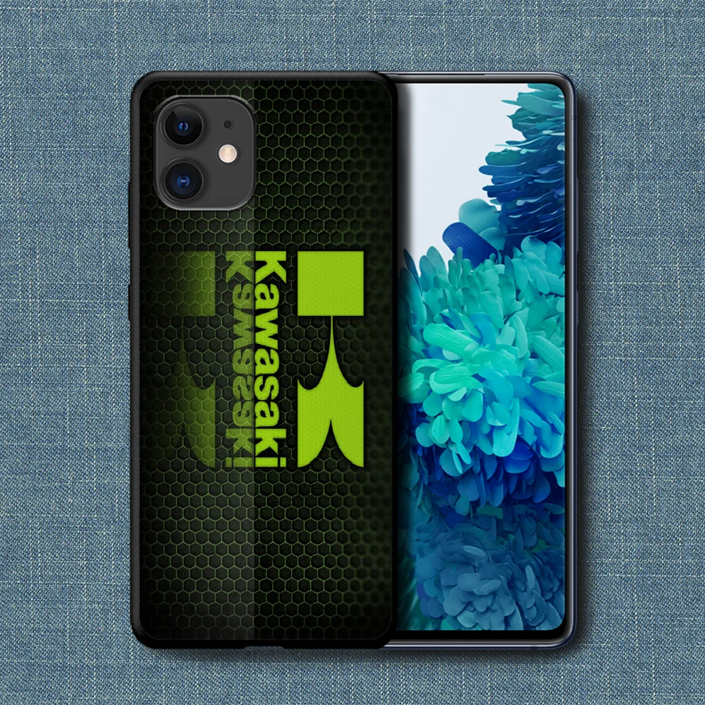 

Kawasaki Motor Brand Phone Case For iPhone 4 4s 5 5S SE 5C 6 6S 7 8 Plus X XS XR 11 12 Mini Pro Max 2020 black Shell Fashion