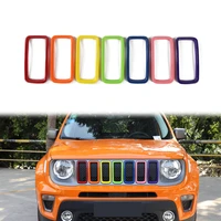 for jeep renegade 2019 2020 2021 front grille insert decoration cover grill trim sticker decal abs car exterior accessories