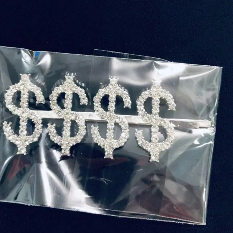 

Womens Hair Pins In Hair Jewelry Bobby Pins Funny Letters Dollar Sign Hair Clips Posterior Side Bangs Party Styling Hairpins