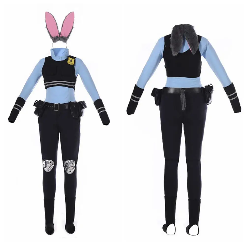 Хэллоуин Мультфильм зверополис Джуди Хоппс костюм мультфильм Zootropolis кролик