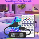 Музыкальный Bluetooth-совместимый с контроллером magic color для Pixel LED Strip светильник SK6812 WS2811 WS2812B Tape 5V DCUSB интерфейс