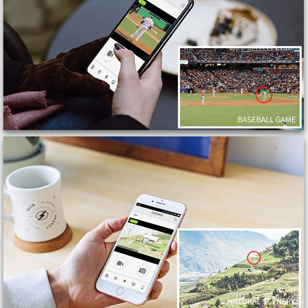 T6 Wi-Fi IP камера Smart 720P батарея Камера 12X зум точка доступа наблюдения движения-обнаружения ночного видения детский спящий монитор