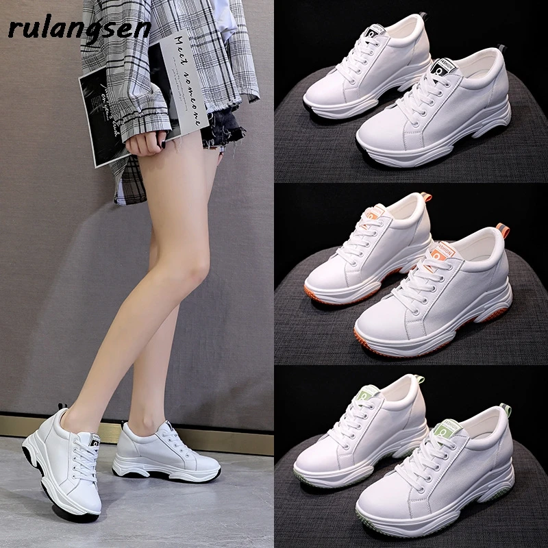 

Women's Shoes Have Increased Thick-Soled Slope With Thin White Shoes Women's 2020 Autumn New Sports And Leisure Travel Shoes