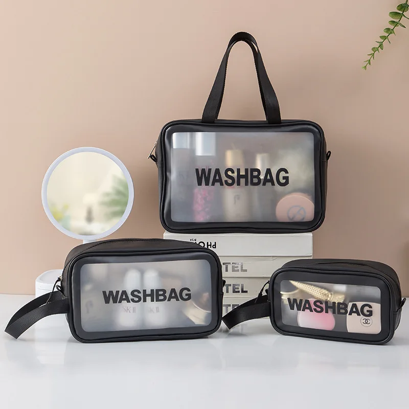 

Makeup Storage Bag Women Travel Cosmetic Bag Female Wash Bag PVC Transparent Waterproof Large Capacity Portable Organizer Bag