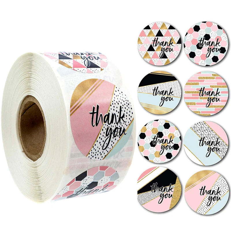 8 дизайнов золотистых «спасибо» бумажных наклеек для ювелирного магазина, Упаковка Этикетки, украшения для дня рождения, наклейки