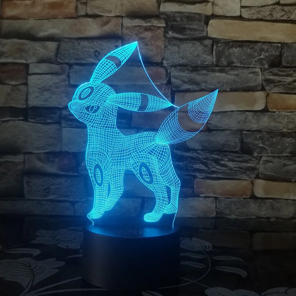 Pokemon Go фигурка 3D лампа 7 цветов меняющая Пикачу Mewtwo Umbreon Gyarados Bay визуальный Romote