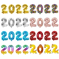 16inch 2022 numbers balloons foil air helium number ballons happy new year eve party digit baloon christmas decoration for home