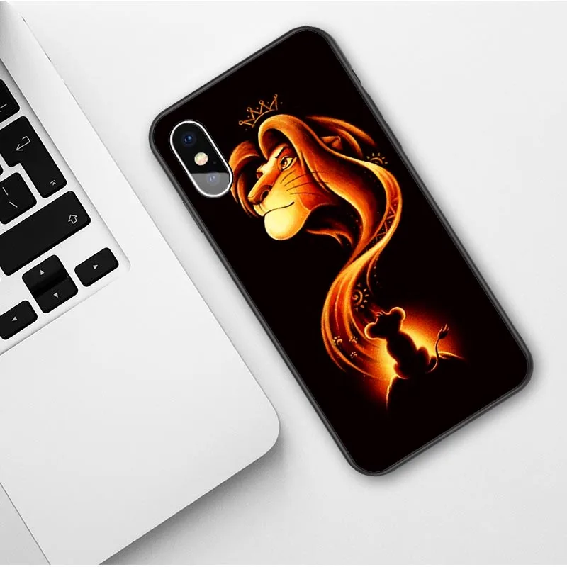 Король Лев Simba nala силиконовый чехол для телефона чехол для iPhone 7 8 6s Plus X XS MAX 5S SE XR 11 Pro Max мягкий чехол