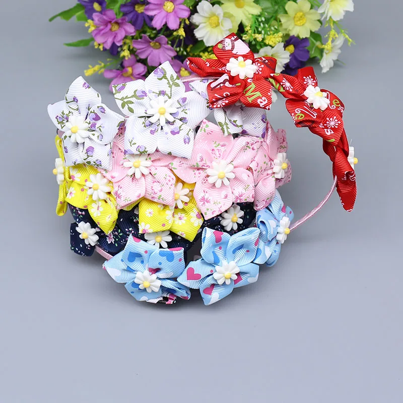 wholesale 12 colors flowers hairband for girls headbands women designer brand women's hair accessories A06-1 |