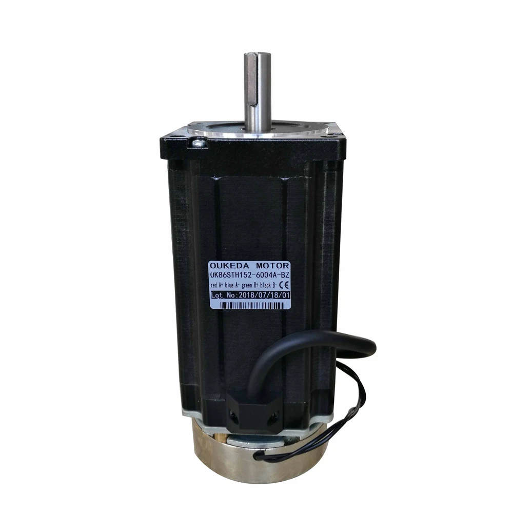 Шаговый электродвигатель тормоза Nema34 86 мм 6A 12N.m 300 Вт 86BYG152 с выключением питания 24