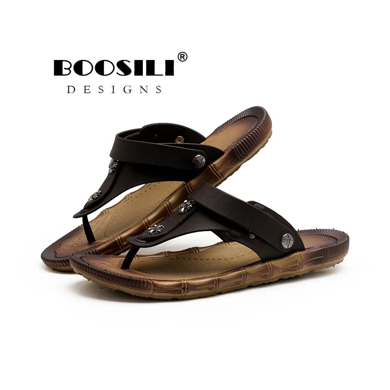 Мужские сандалии на плоской подошве в полоску|Вьетнамки| |