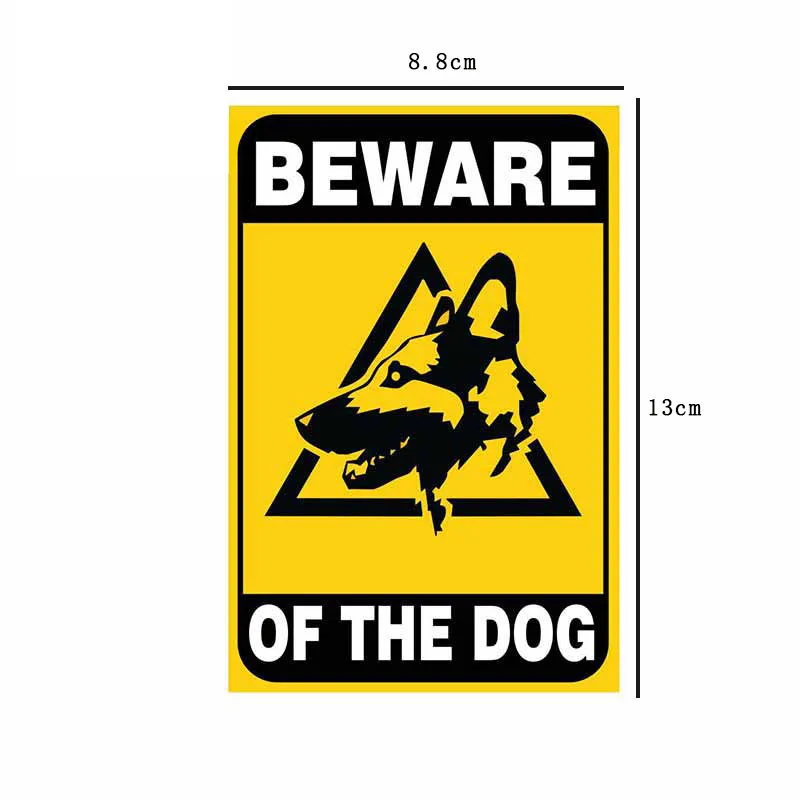 

13cm X 8.8cm 1 Pcs Car Sticker Beware of The Dog Decal Novelty Sign Waterproof Car Styling for Volvo Stickers