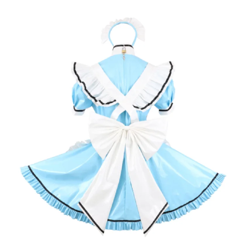 Новое поступление готическое платье горничной на заказ запираемое из ПВХ