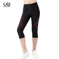 wosawe summer women cycling cropped pants tights breathable downhill mtb road bicycle tights leggings cropped pants with paddeds