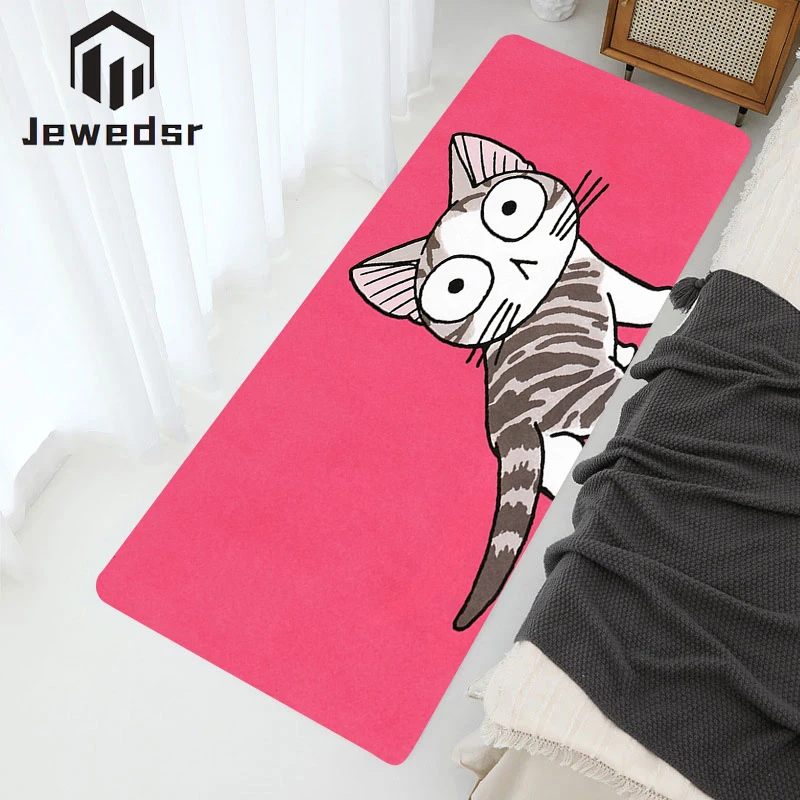 

Cartoon Chi Sweet Home Cat Hallway Carpet for Kitchen Mats Bedroom Rug Non-slip Mat Bathroom Decor Doormats Bath Rugs Doormat