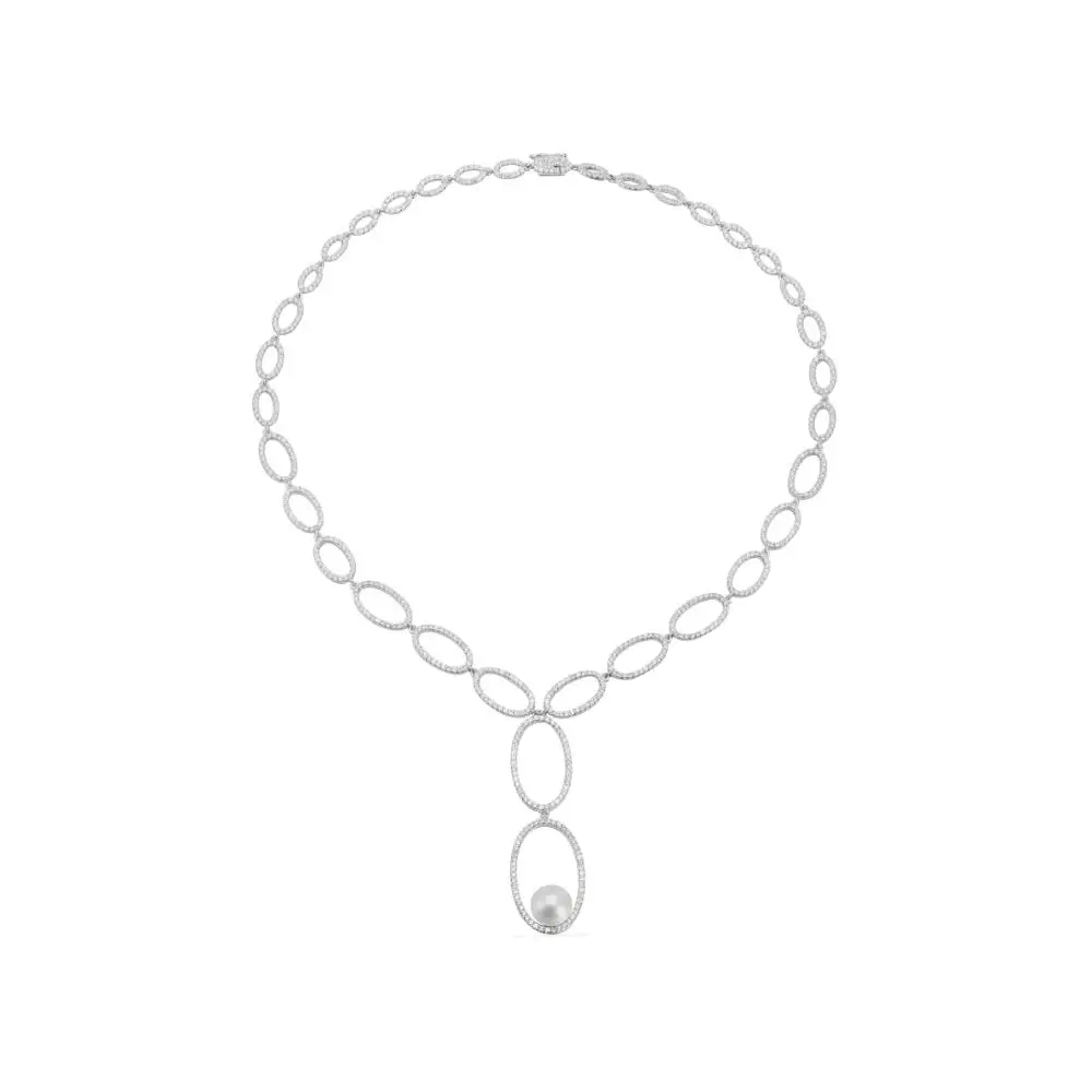 925 серебряное ожерелье с жемчугом в стиле Марокко женская подвеска форме сердца