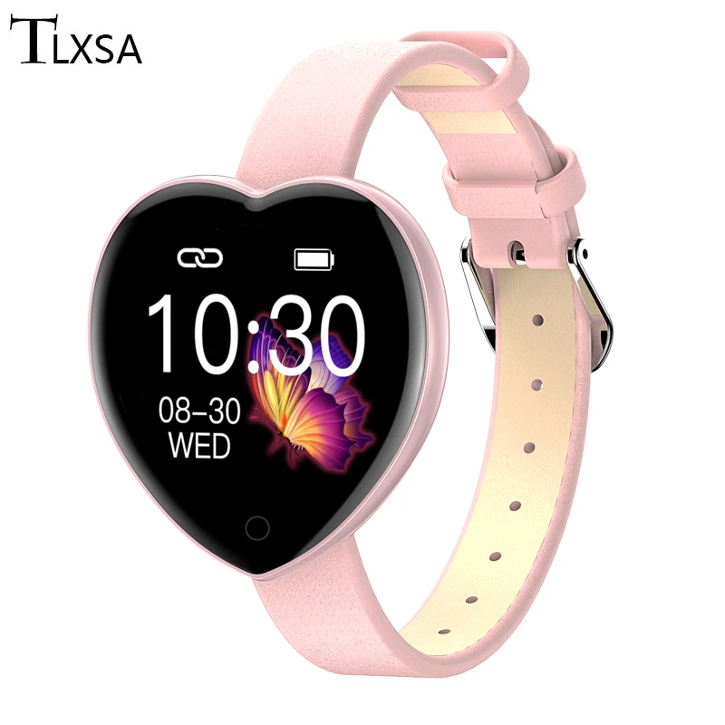 Модные женские Смарт часы в форме сердца для Android IOS пульсометр фитнес браслет