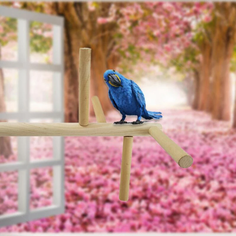 4 слоя вращающаяся лестница натуральные клетки для птиц игрушки Домашние любимцы