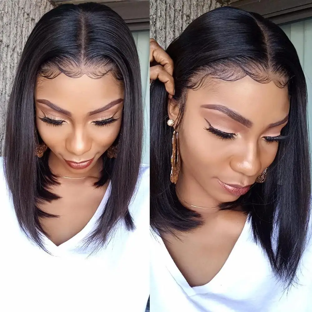 Парики из светлых волос 1b 613 Ombre Bob парики спереди короткие прямые человеческие