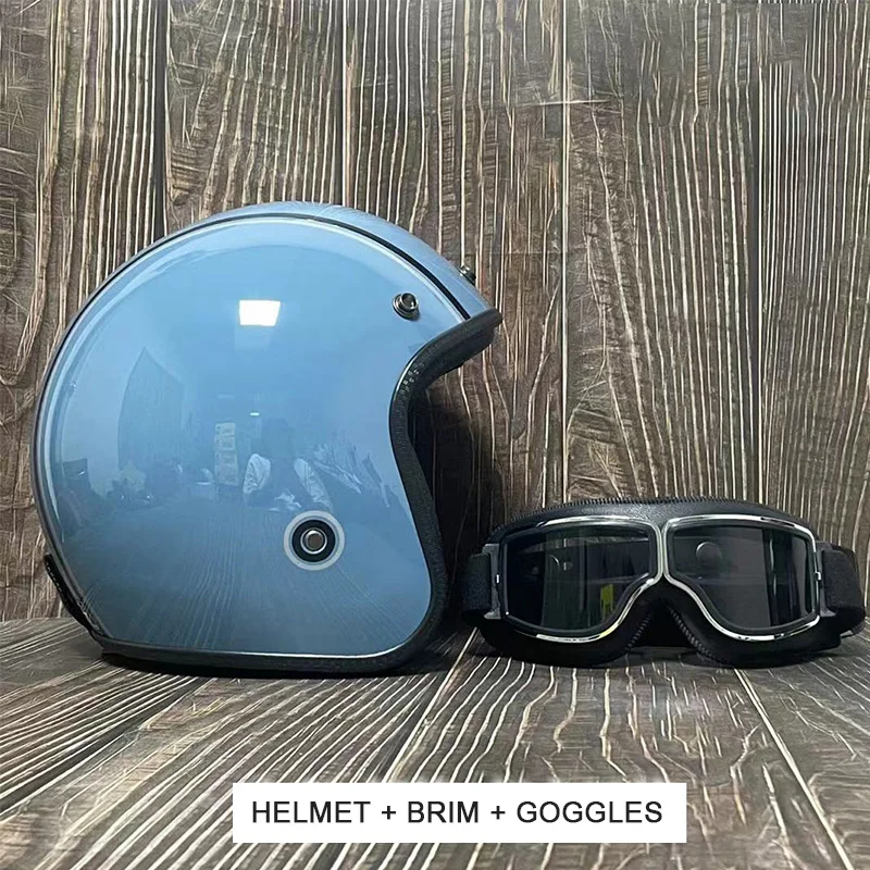 Шлем мотоциклетный с открытым лицом в стиле ретро 3/4 | Автомобили и мотоциклы