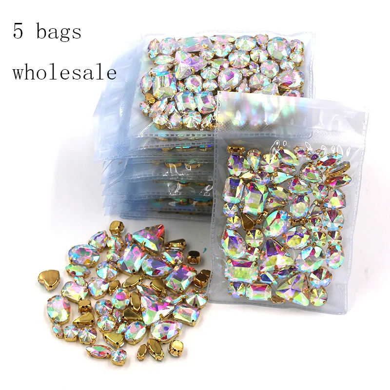 Бесплатная доставка оптовая продажа 5 пакетов Смешанная форма стеклянные