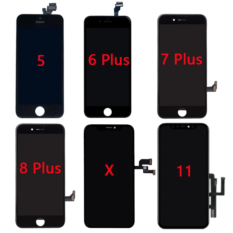 Новинка 100% дисплей для iphone 5 6 7 8 5s 6s Plus сенсорный ЖК экран X 11 без дефектов с