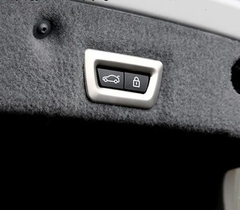 Chrome Хвост дверь кнопку крышки отделкой Стикеры для BMW X1 f48 X3 f25 X4 f26 X5 f15 X6 3 серии f30 F34