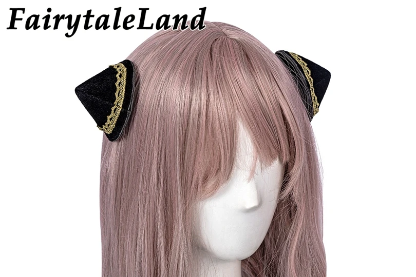 

SPY FAMILY Anya Forger Cosplay Costume Anime Halloween Cute Girl Black Dress Lolita Outfit