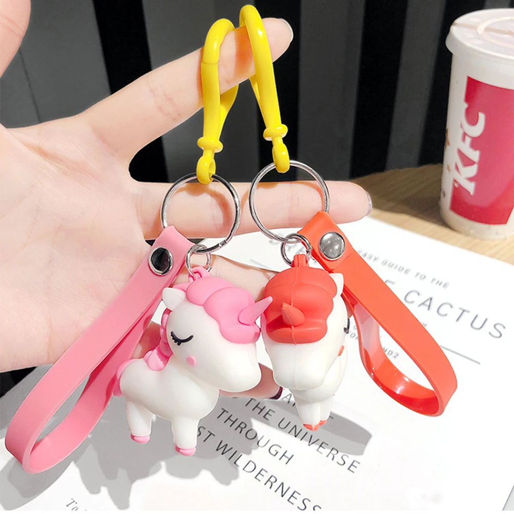 3D силиконовые брелки с аниме лошадью Мультяшные милые детские игрушки подвеской