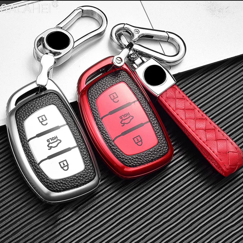 

New TPU Car Key Case For Hyundai IX30 IX35 IX20 Tucson Elantra Verna Sonata Smart Remote Cover Keychain Protect Bag Accessories