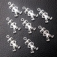 12pcslot silver plated joker charm metal pendants diy necklaces bracelets jewelry handicraft accessories 2512mm p699