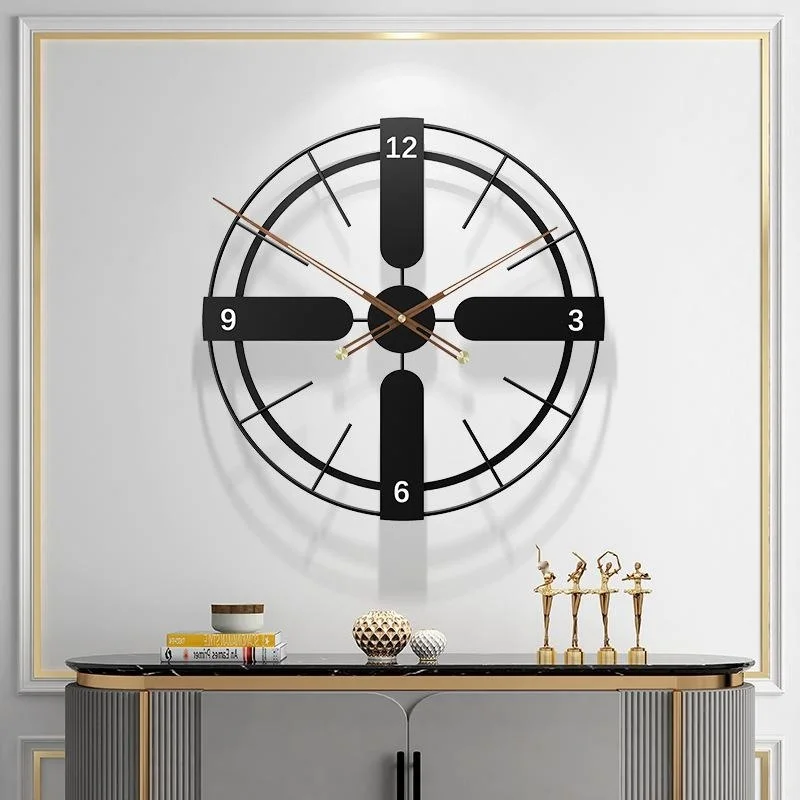 

Retro Wrought Iron Wall Clock, Mute Clock for Home Living Room Decoration, Round Roman Wall Sticker Wall Clock Decor