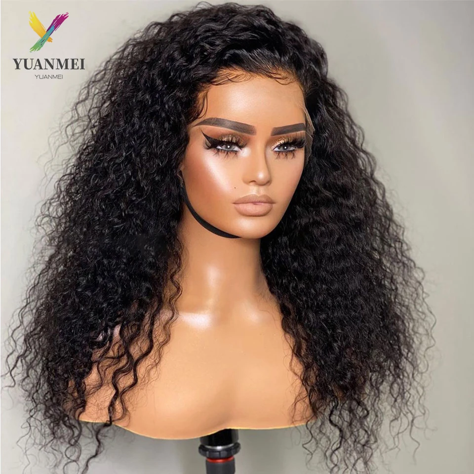 

Brazilian Afro Kinky Curly Human Hair Wig Lace Front Wig Deep Curly 13X4 Lace Frontal Wigs For Women 30 inch Lace Front Wig