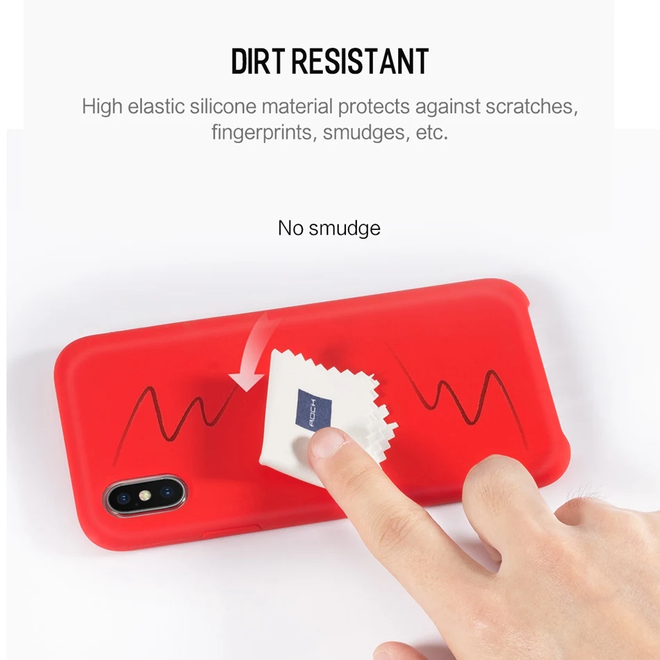 Силиконовый чехол ROCK Liquid для iPhone X 10, роскошный мягкий чехол из микрофибры для телефона, защитный чехол для iPhone 10 X, чехол Couqe
