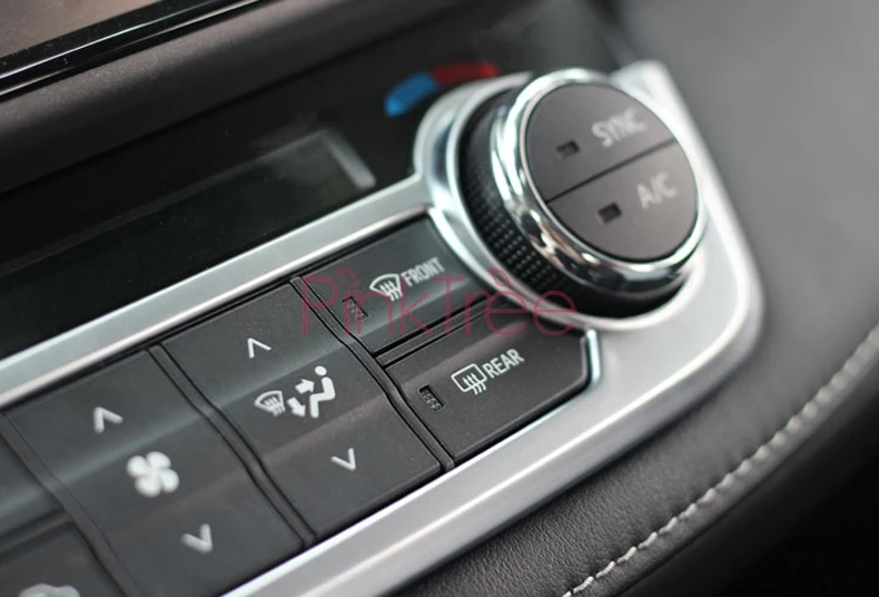Накладка кнопки кондиционера для Toyota RAV4 2016-2018 матовая Серебряная декоративная