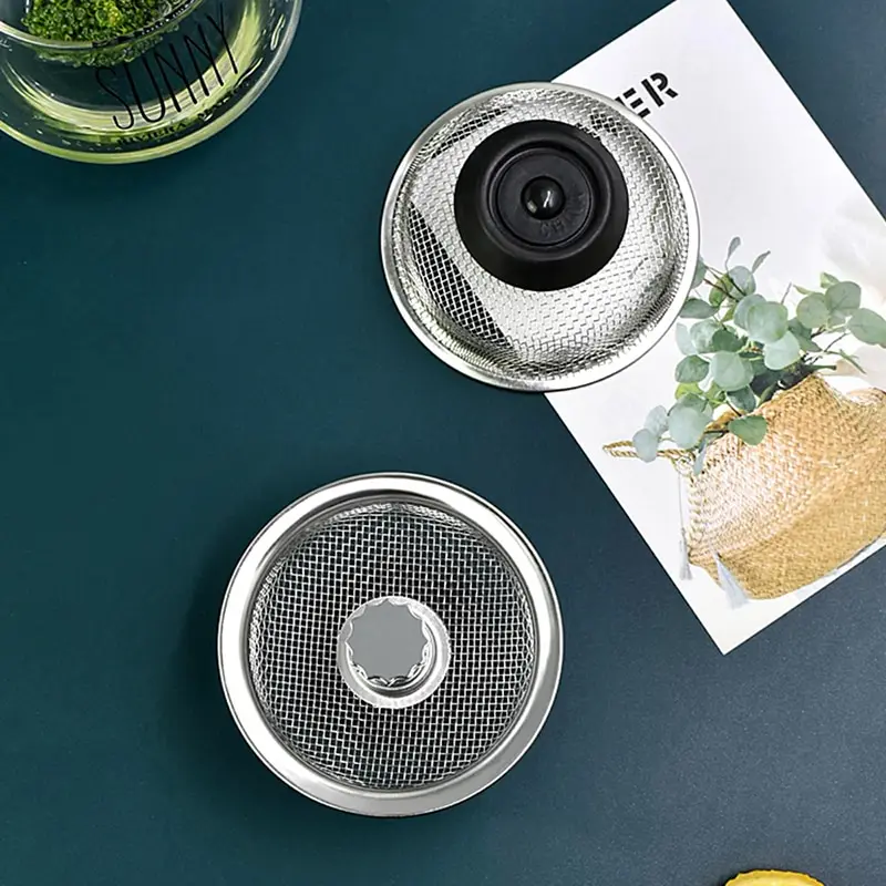

Stainless Steel Sink Strainer Anti-Blocking Floor Drain Sucker Waste Water Disposer Filter Hair Mesh Home Sewer Outfall Stopper
